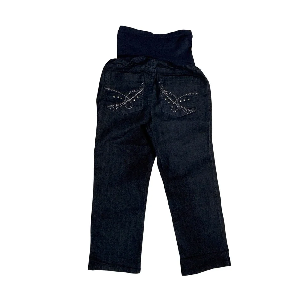 Motherhood Maternity Jeans Women S Blue Excellent Secret Fit Belly Straight Leg